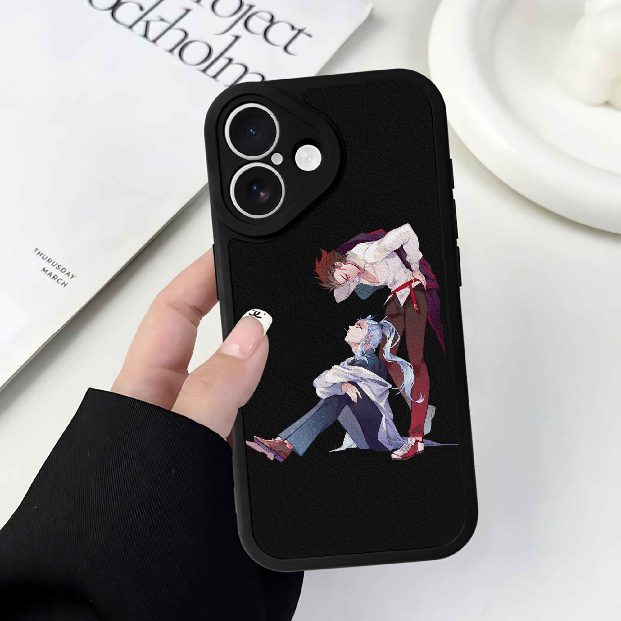 （画像用） Ne Zha 2 ナタ 魔童の大暴れ 【iPhone 16シリーズ対応】シリコンスマホケース（レザー調） 材質：シリコン